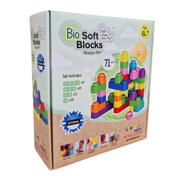 Gerardo’s Toys Soft Blocks Building Set – 71 pcs